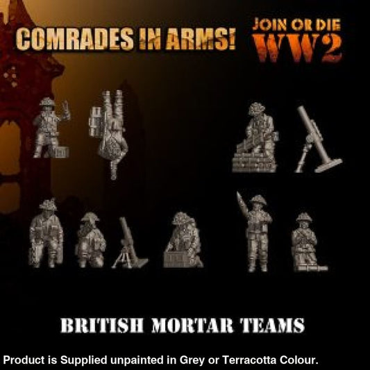 Comrades in Arms British Army Mortar Teams 28mm 1:56 Figure