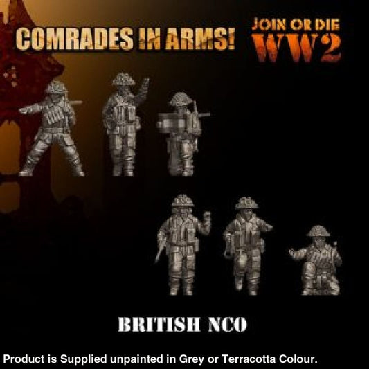 Comrades in Arms British Army NCO’s 28mm 1:56 Figure