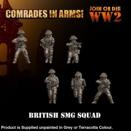 Comrades in Arms British Army SMG Squad 28mm 1:56 Figure