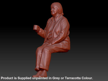 Older Female Sitting With Mug Of Tea Dsp015 Figure