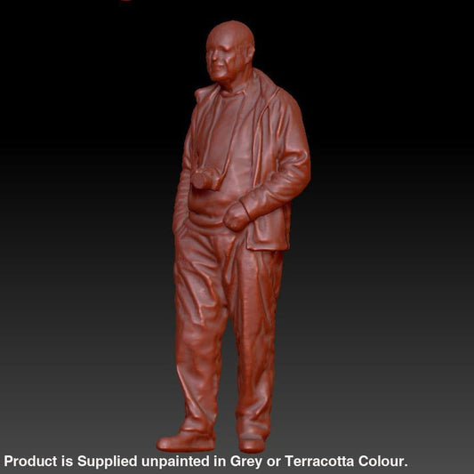 Older Male Train Spotter With Camera Dsp041 Figure