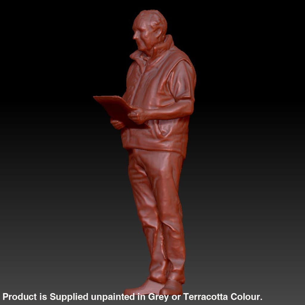 Older Male Train Spotter With Clipboard Dsp042 Figure