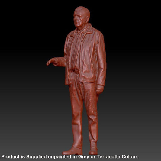 Older Male Loco Driver Standing Right Arm Up Dsp062 Figure