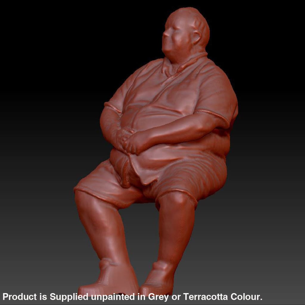 Large Older Jolly Male Sitting Dsp089 Figure