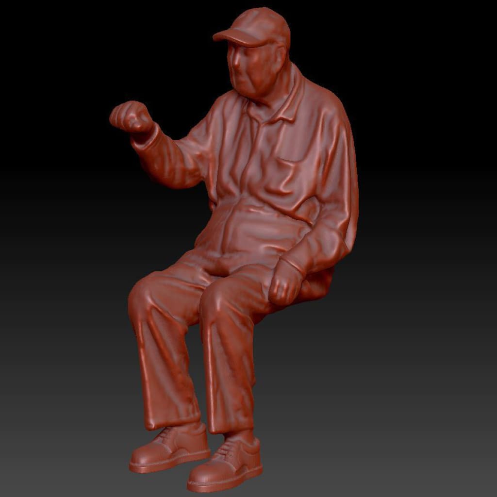 Dsp138 Male Driver Sitting Figure