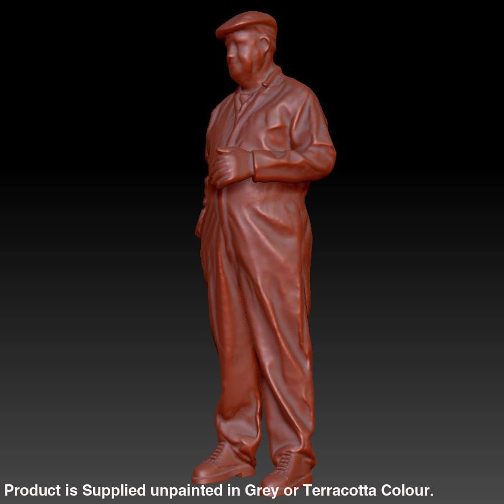 Dsp154 Male In Overalls Standing Figure