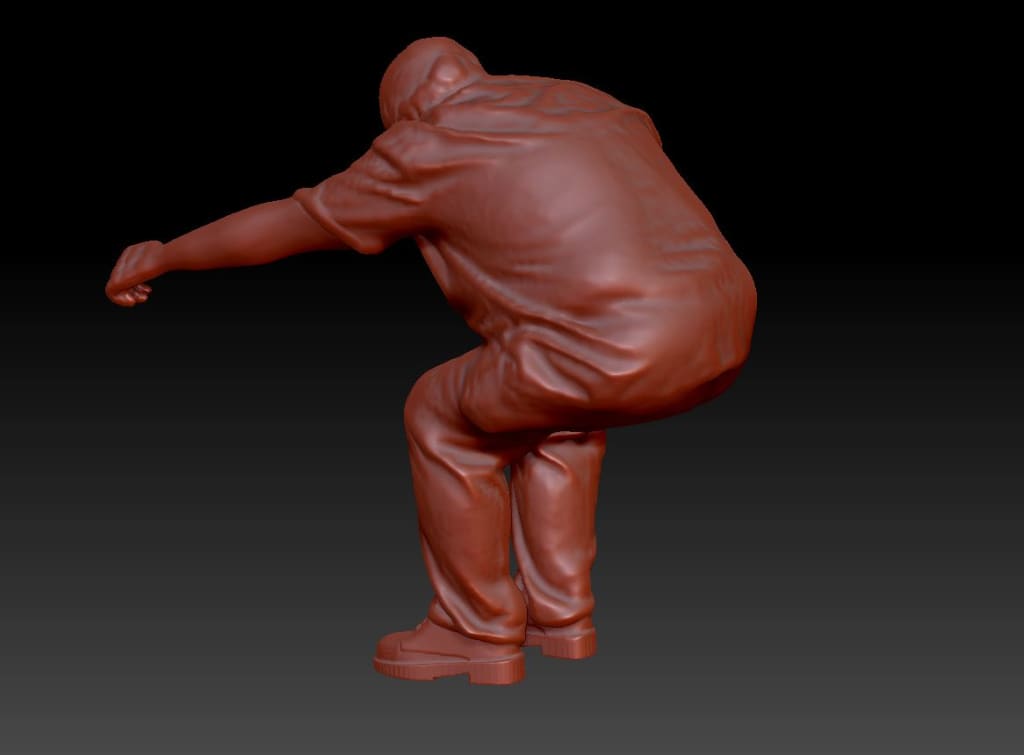 Dsp156 Male Sitting Arm Out Figure