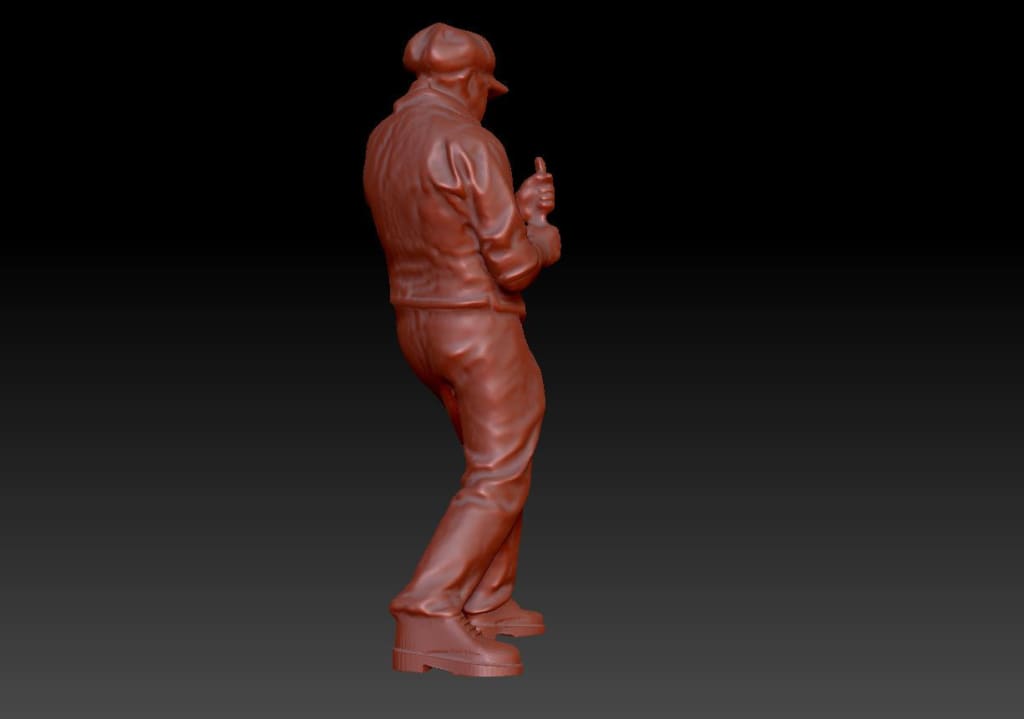 Dsp165 Male Hat And Neck Tie Figure