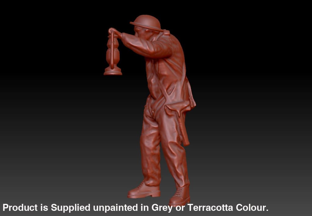 Dsp171 Male Arp Warden And Lamp Figure