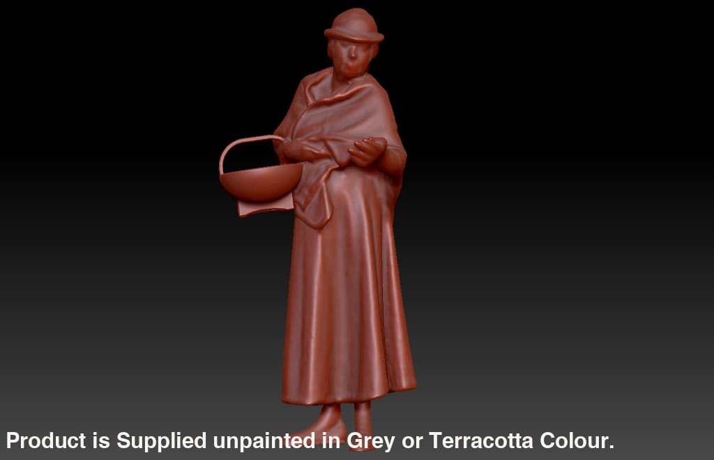 Dsp182 Older Female Standing With Basket Figure