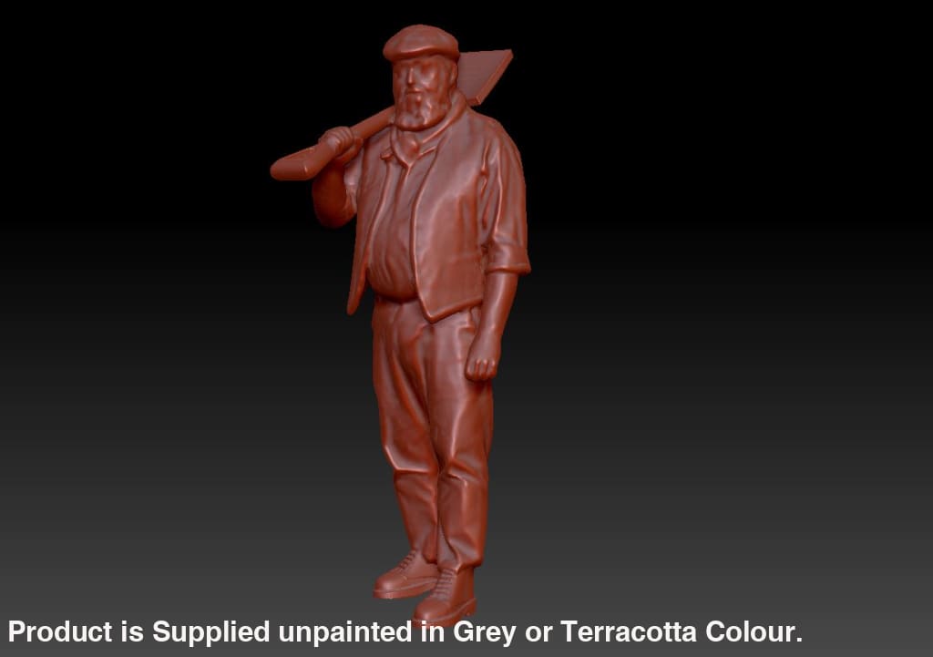 Dsp184 Older Male With Shovel Figure