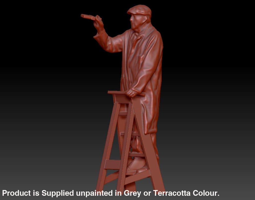 Dsp185 Older Male On Ladder Painting Figure