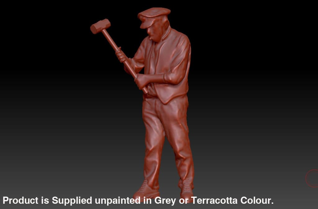 Dsp186 Older Station Staff With Sledge Figure