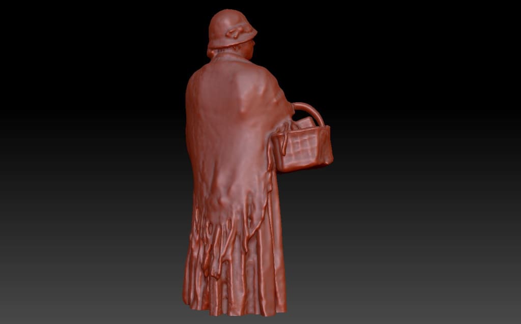 Dsp191 Older Female With Basket Figure