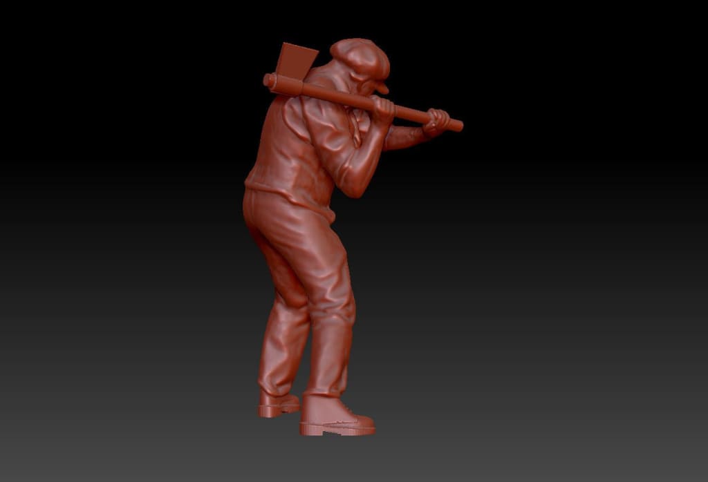 Dsp193 Older Male With Axe Figure