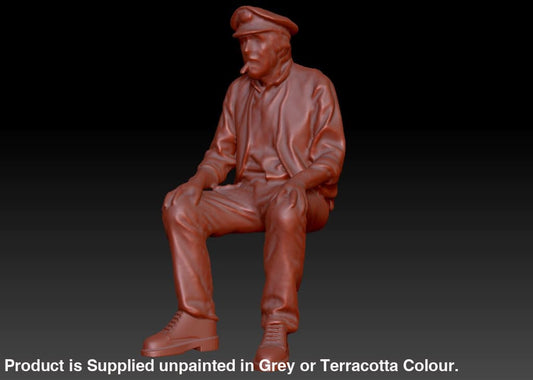 Dsp194 Older Male Sitting/Train Driver Figure