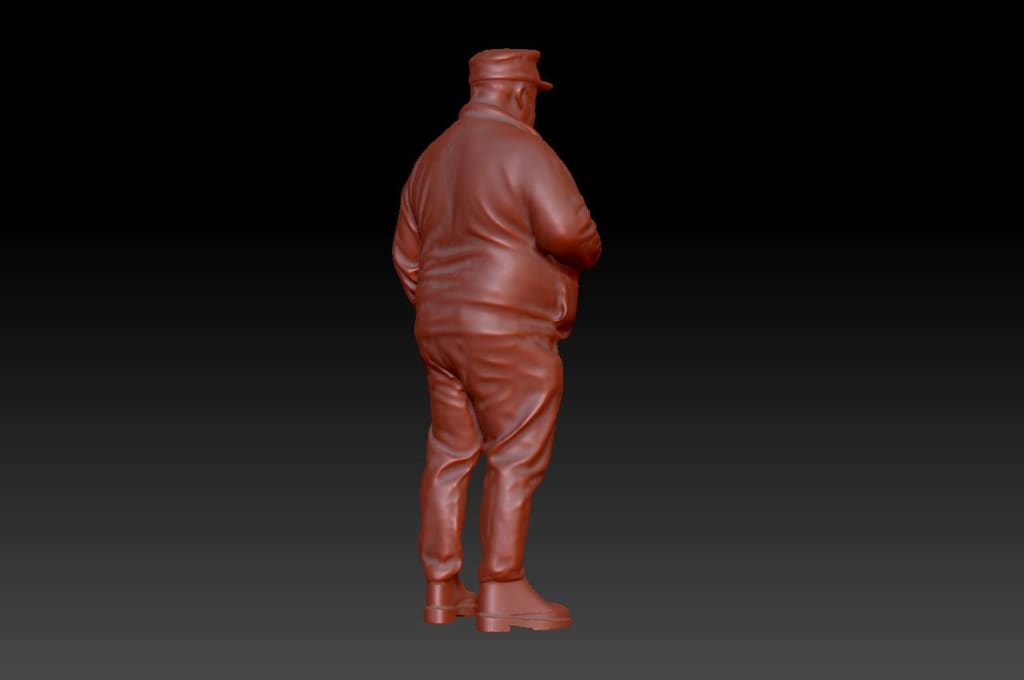 Dsp195 Older Male Train Driver Figure