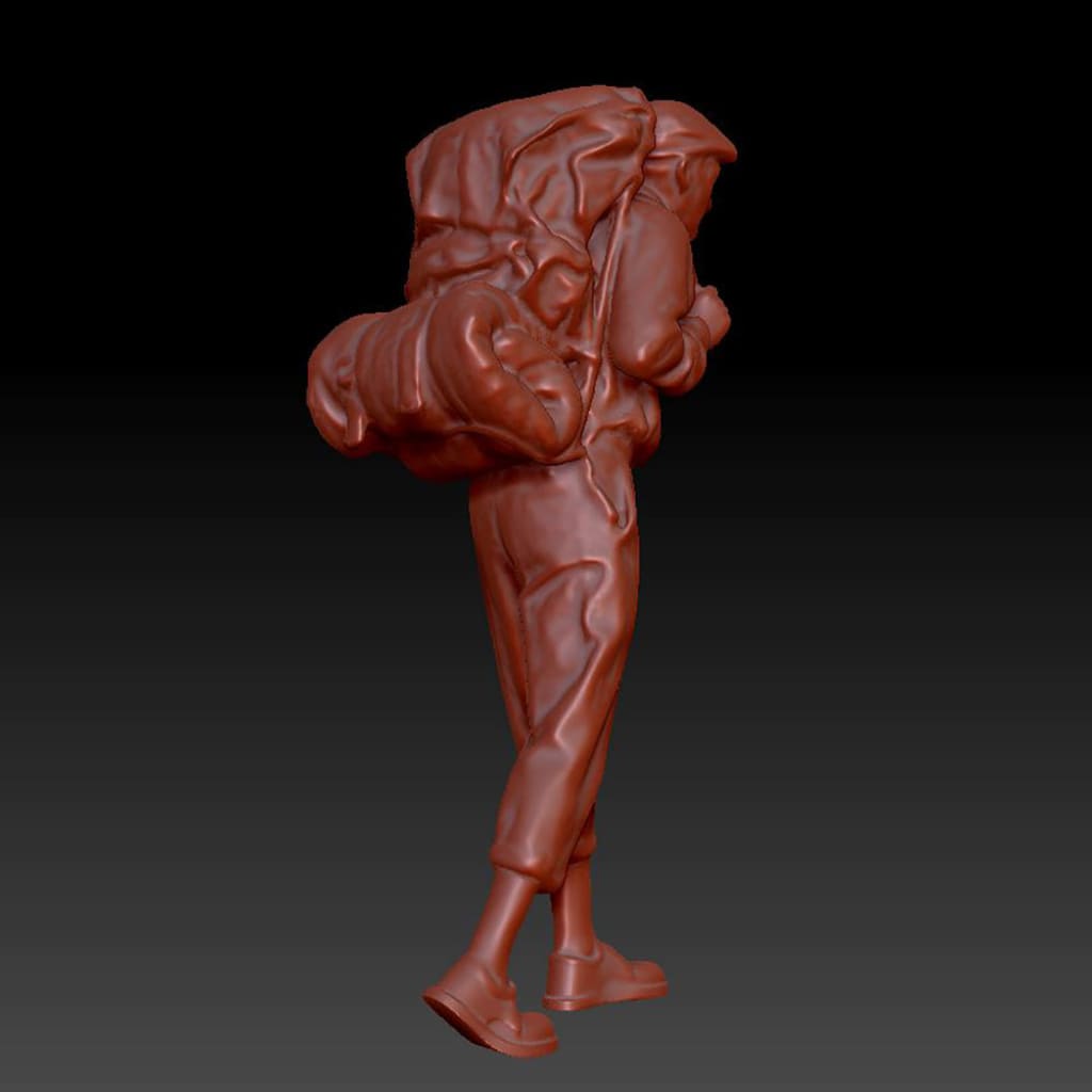 Dsp203 Older Male Hiker Figure