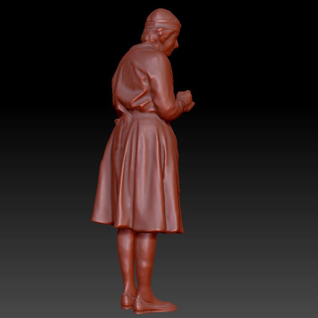 Dsp206 Older Female Waitress Figure