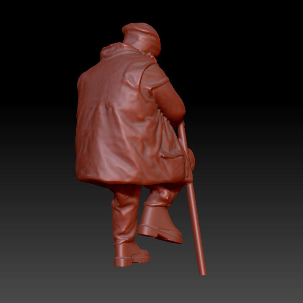 DSP247 Older Male Sitting Figure