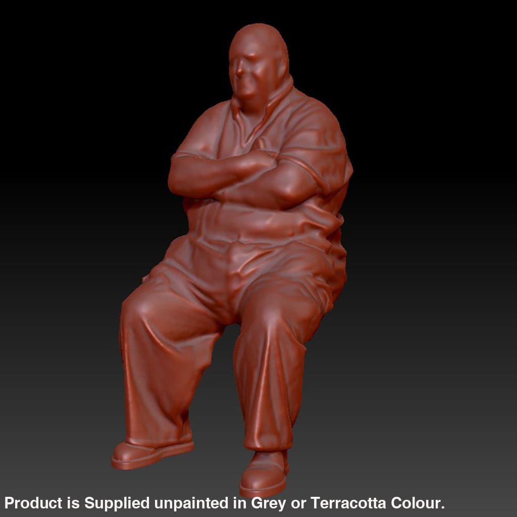 DSP248 Older Large Male Sitting Figure