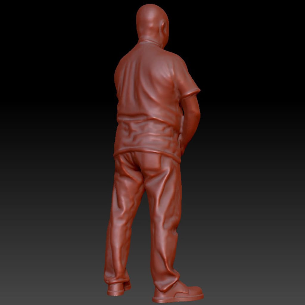 DSP253 Bald Male Standing Figure