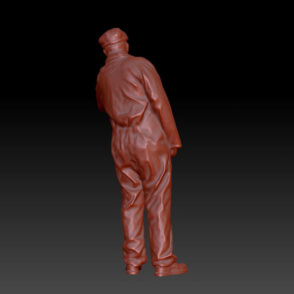 DSP260 Steam Loco Driver Leaning Figure