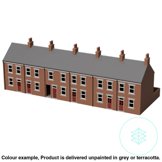 Fc004A – 6X Terrace House Pack Oo Scale Building