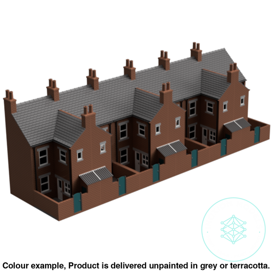 Fc010E – 6X Low Relief Terrace House Pack Oo Scale Building