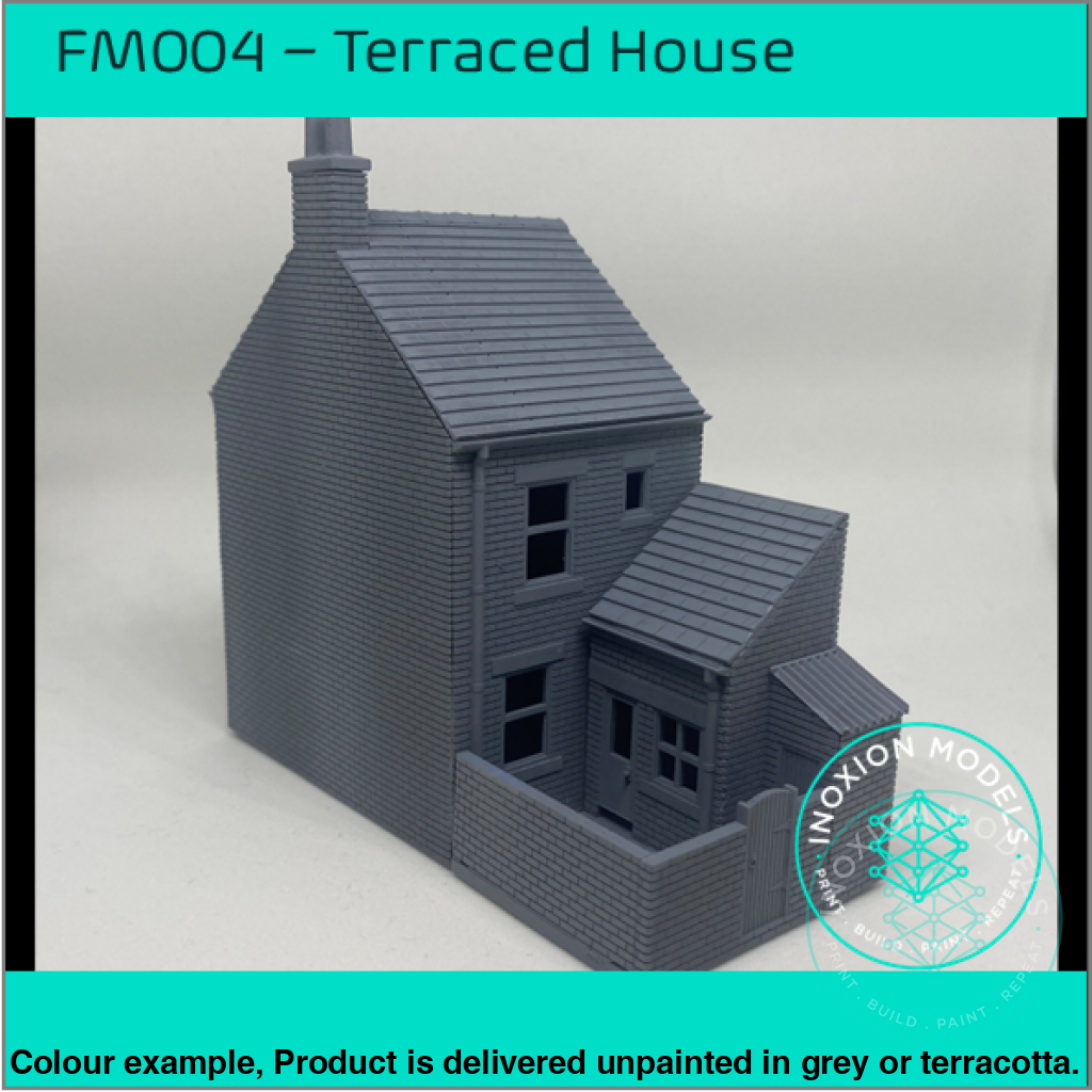 Fm004F – Low Relief Terrace House Oo/Ho Scale Oo Building