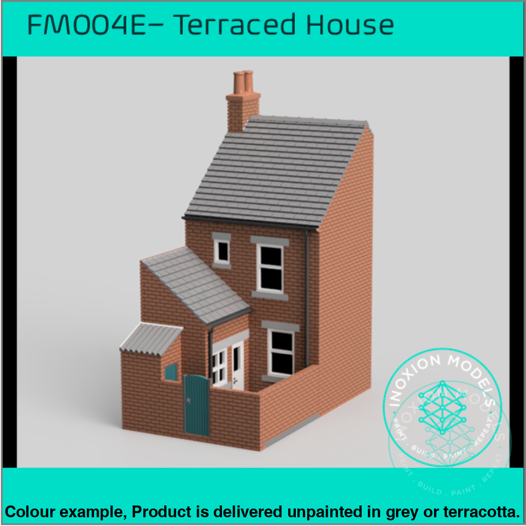 Fm004F – Low Relief Terrace House Oo/Ho Scale Oo Building