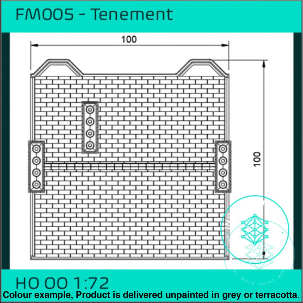 Fm005 – Tenement Building Ho/Oo Scale Oo
