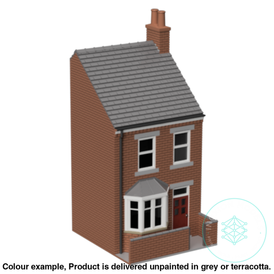 Fm010D – Low Relief Terrace House Oo/Ho Scale Oo Building