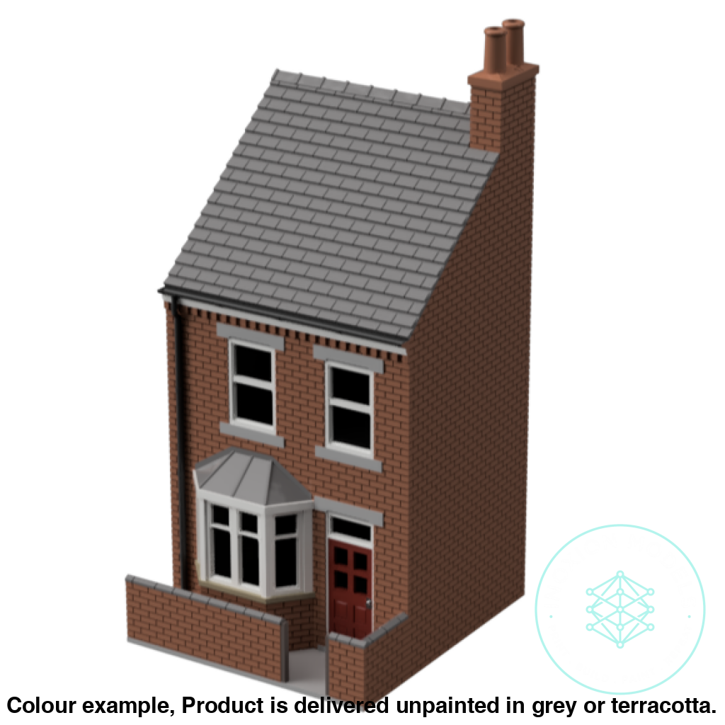 Fm010D – Low Relief Terrace House Oo/Ho Scale Oo Building