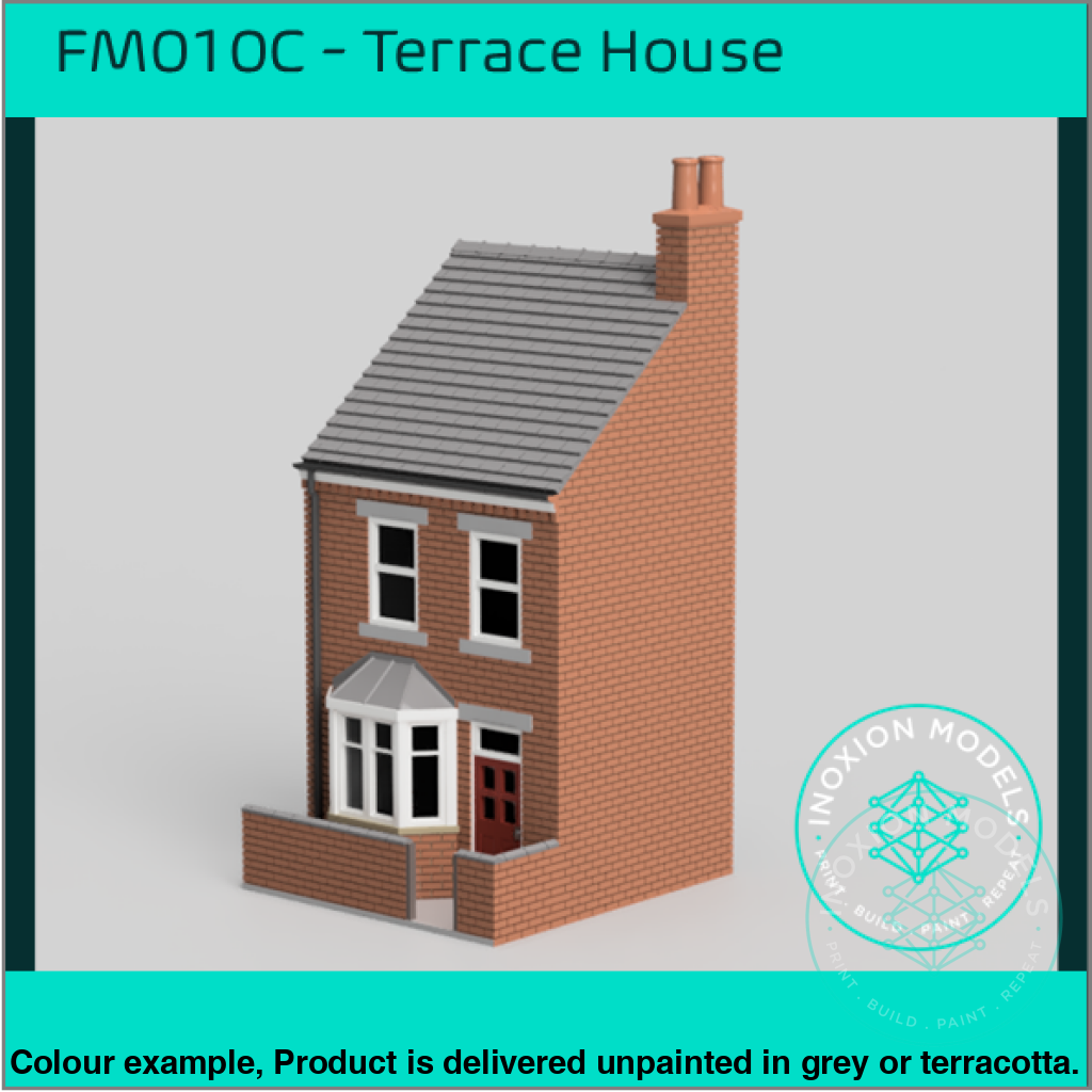 Fm010D – Low Relief Terrace House Oo/Ho Scale Oo Building