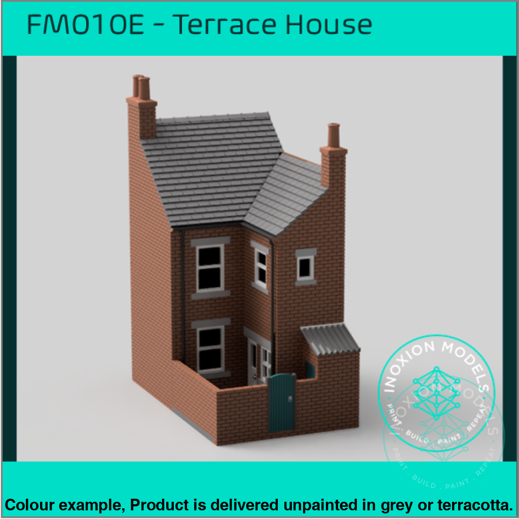 Fm010E – Low Relief Terrace House Oo/Ho Scale Oo Building