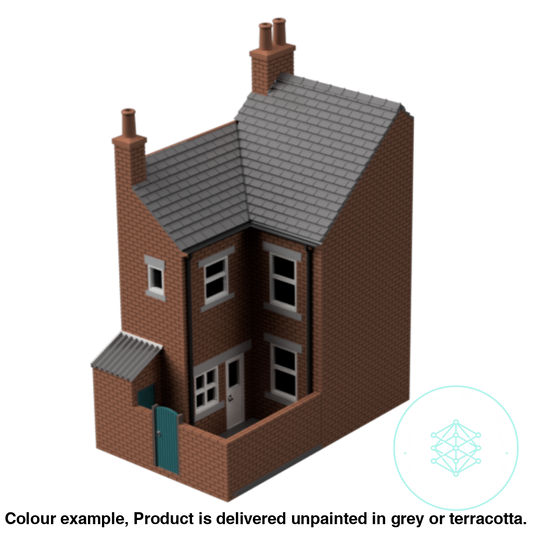 Fm010F – Low Relief Terrace House Oo/Ho Scale Oo Building