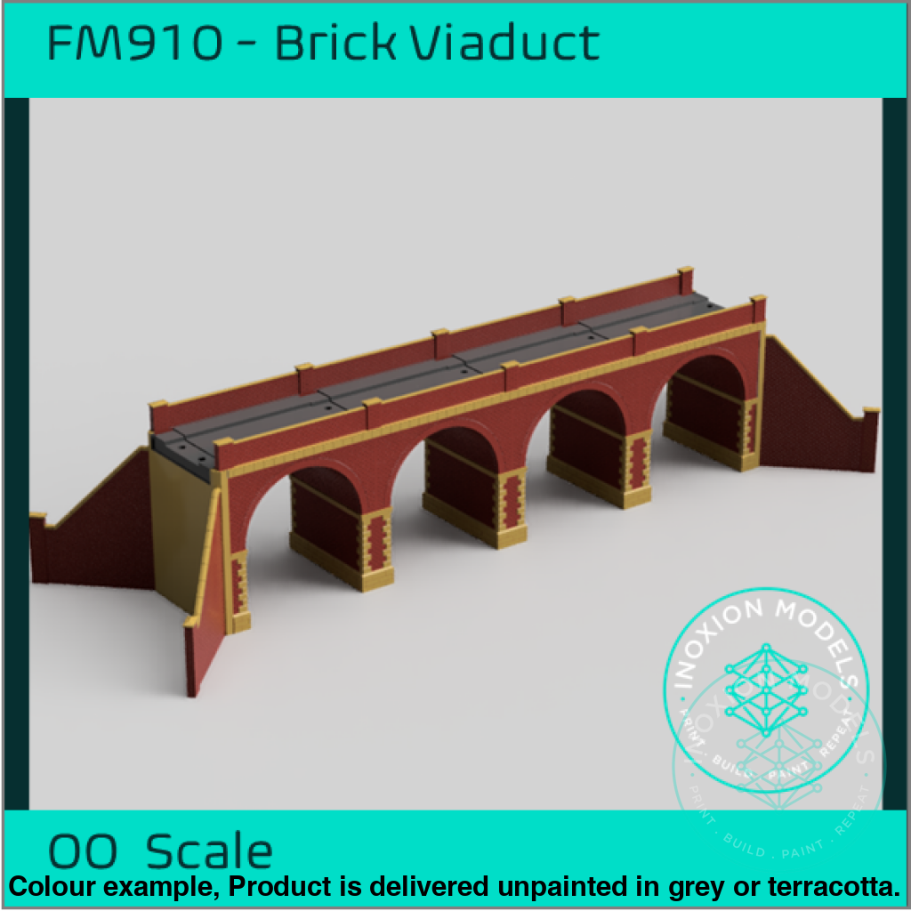 Fm910 – Single Track Brick Viaduct Oo Scale Building