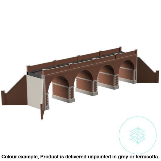 Fm910 – Single Track Brick Viaduct Oo Scale Building