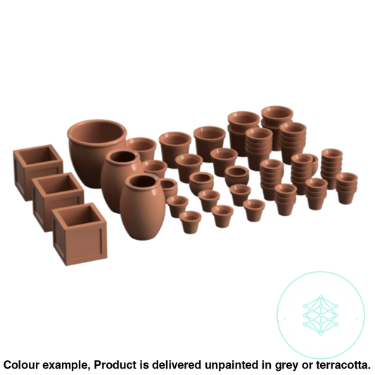 Fo001B – Empty Plant Pots Oo/Ho Scale Oo Accessory
