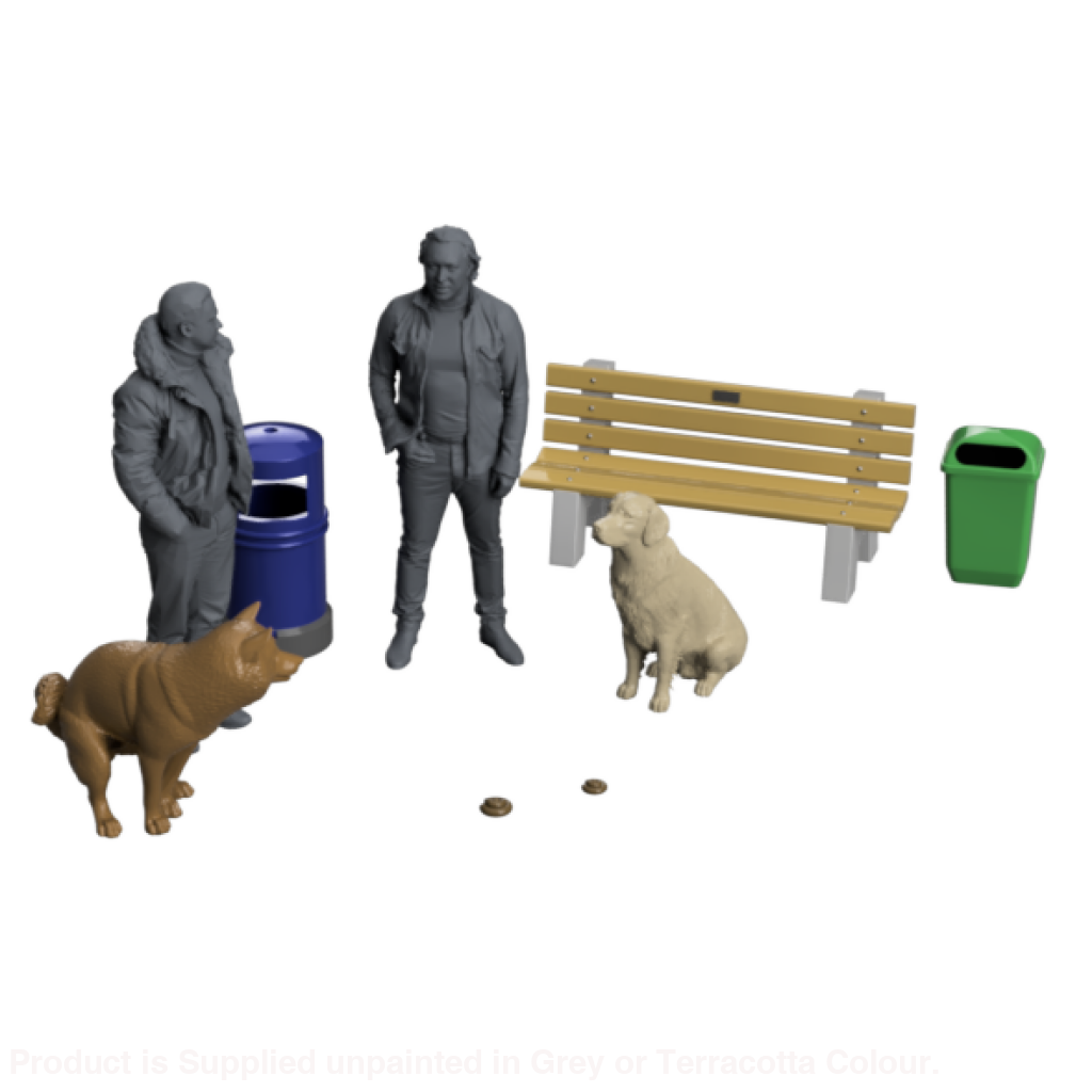 Fo114A – Dog Walkers Oo/Ho Scale Animal