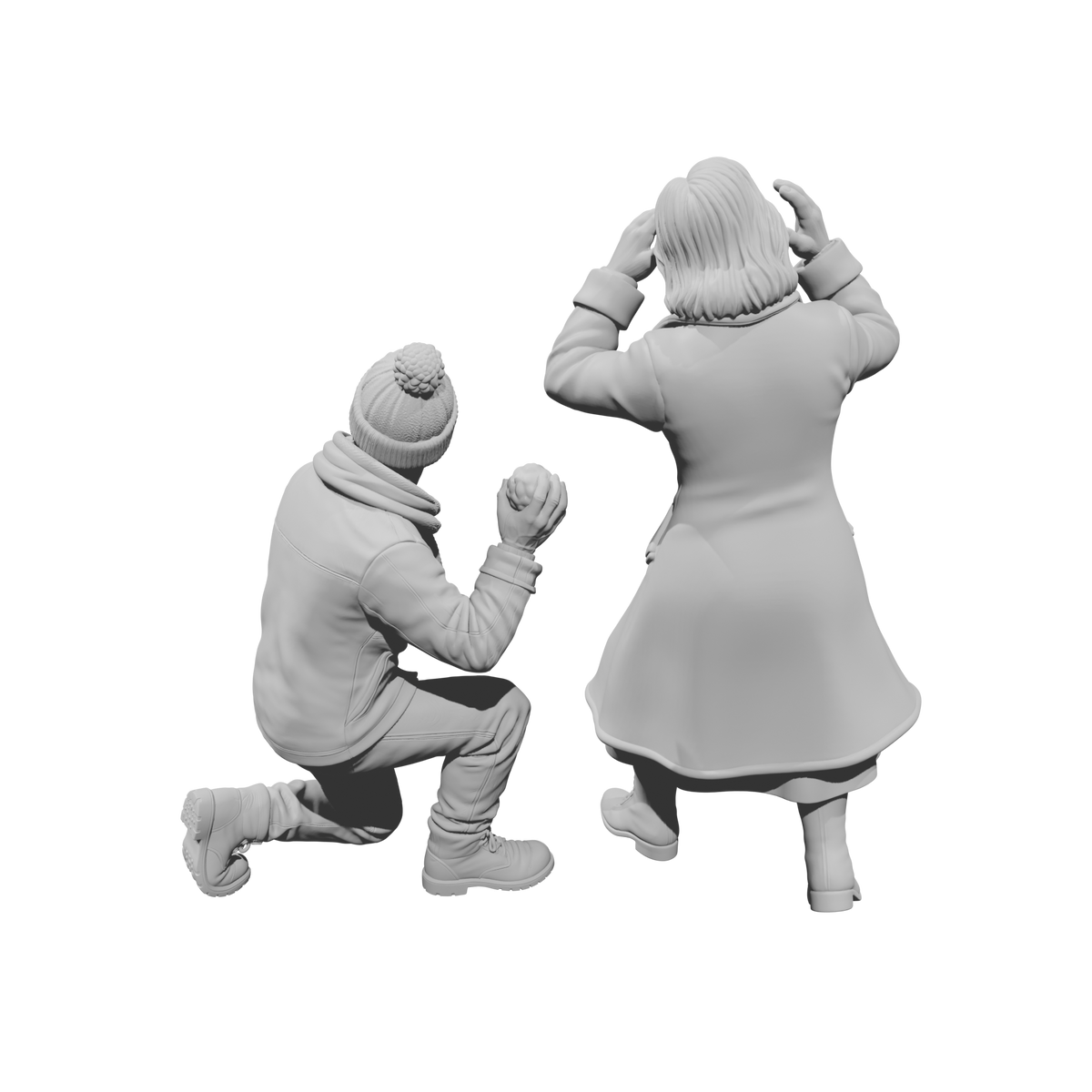 DG109 Winter Scene-Mum and Dad join the Snowfight