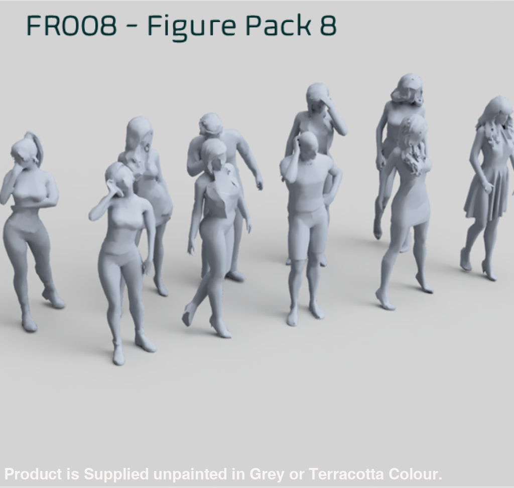 FR008 Standing Figure Pack 8 â Scale Scenery And Figures