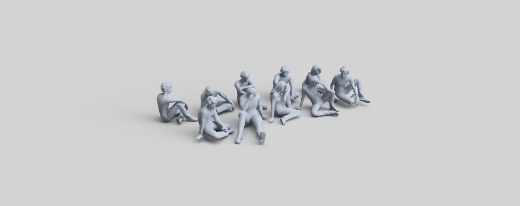 Fr032 Sitting Figure Pack 3