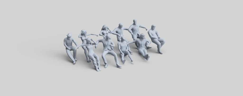 Fr033 Sitting Figure Pack 4