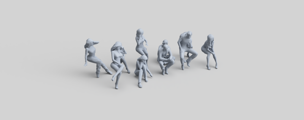 Fr036 Sitting Figure Pack 7