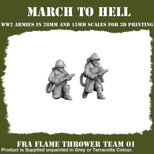 French Army Flame Thrower Team Figure