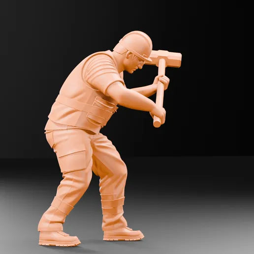 MM1216 Construction Site Builder With Sledge Hammer