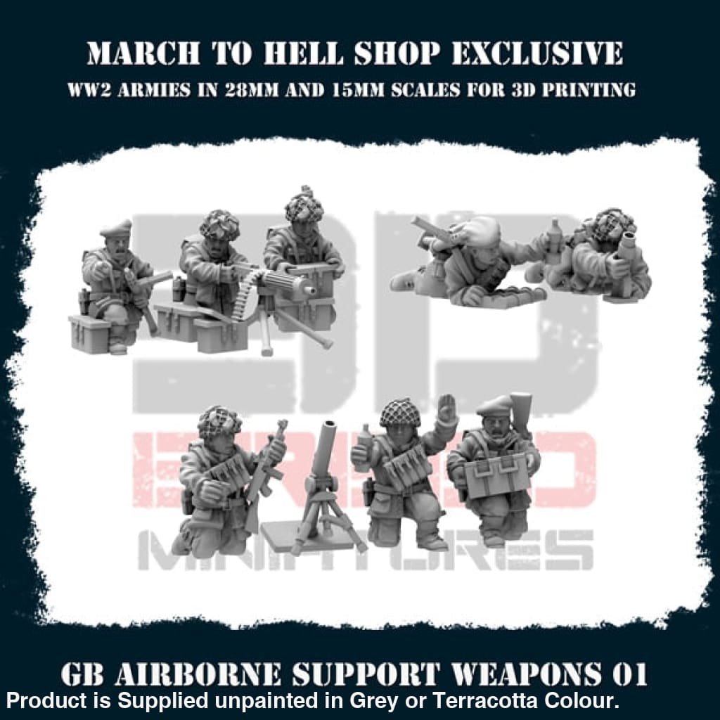 Gb Airborne Support Weapons Figure