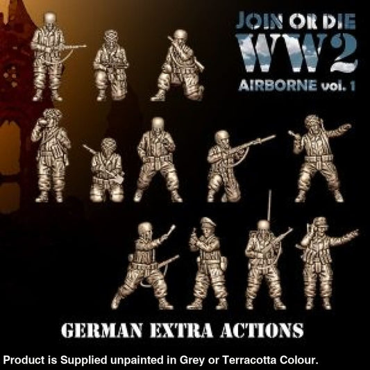 German Fallschirmjager Paratroopers Extra Actions 28mm 1:56 Figure